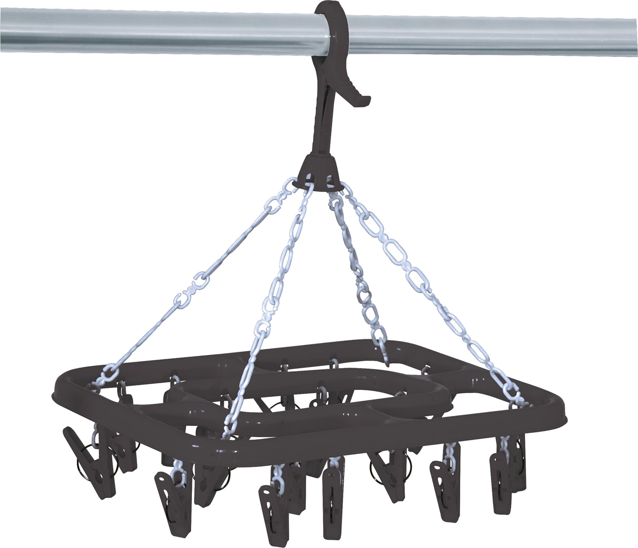 MSV Mini Wäschespinne schwarz eckig 100905