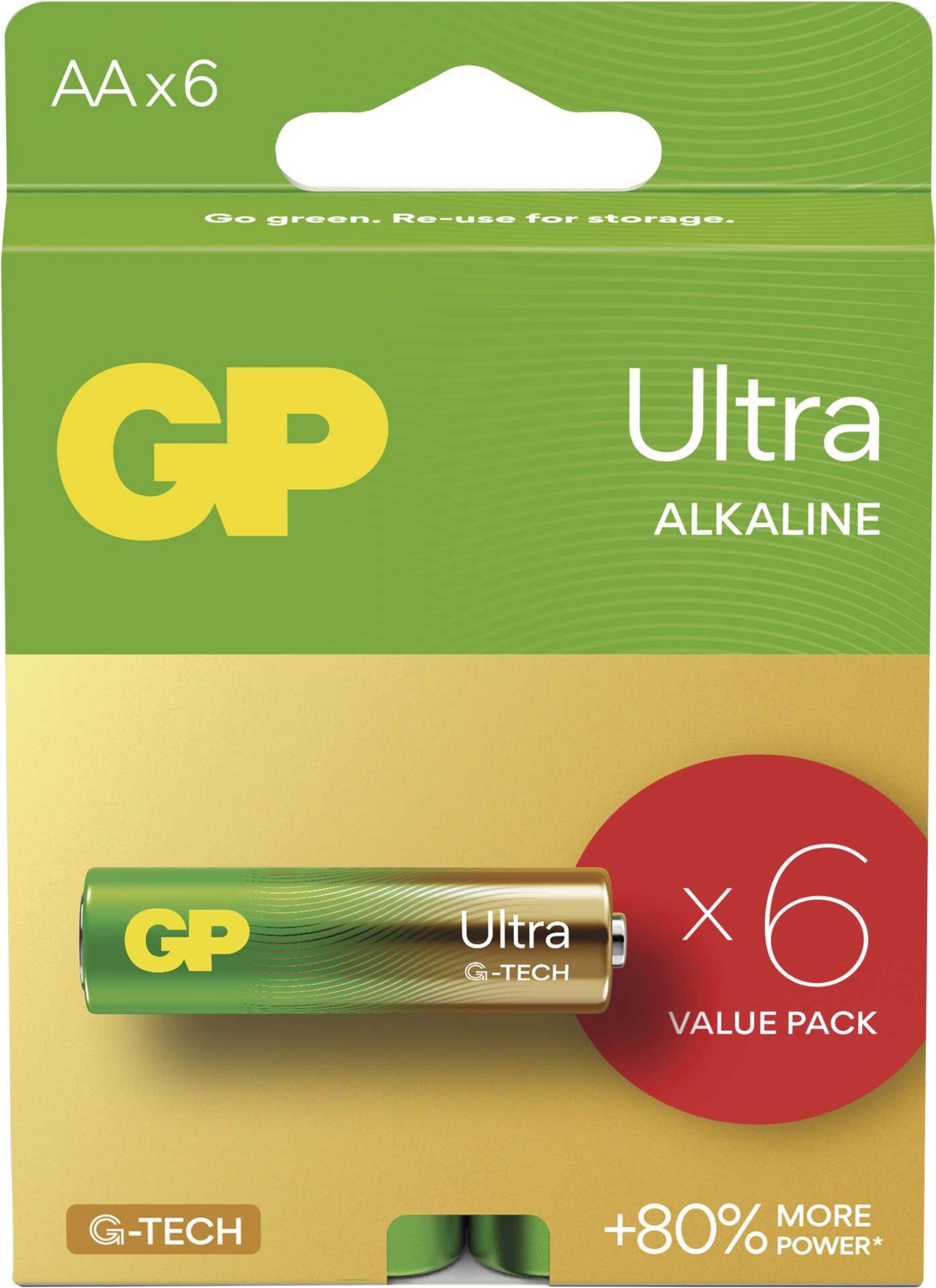 GP Batteries GP BATERIE GP Alkalická baterie ULTRA AA (LR6)- 6ks B0221V