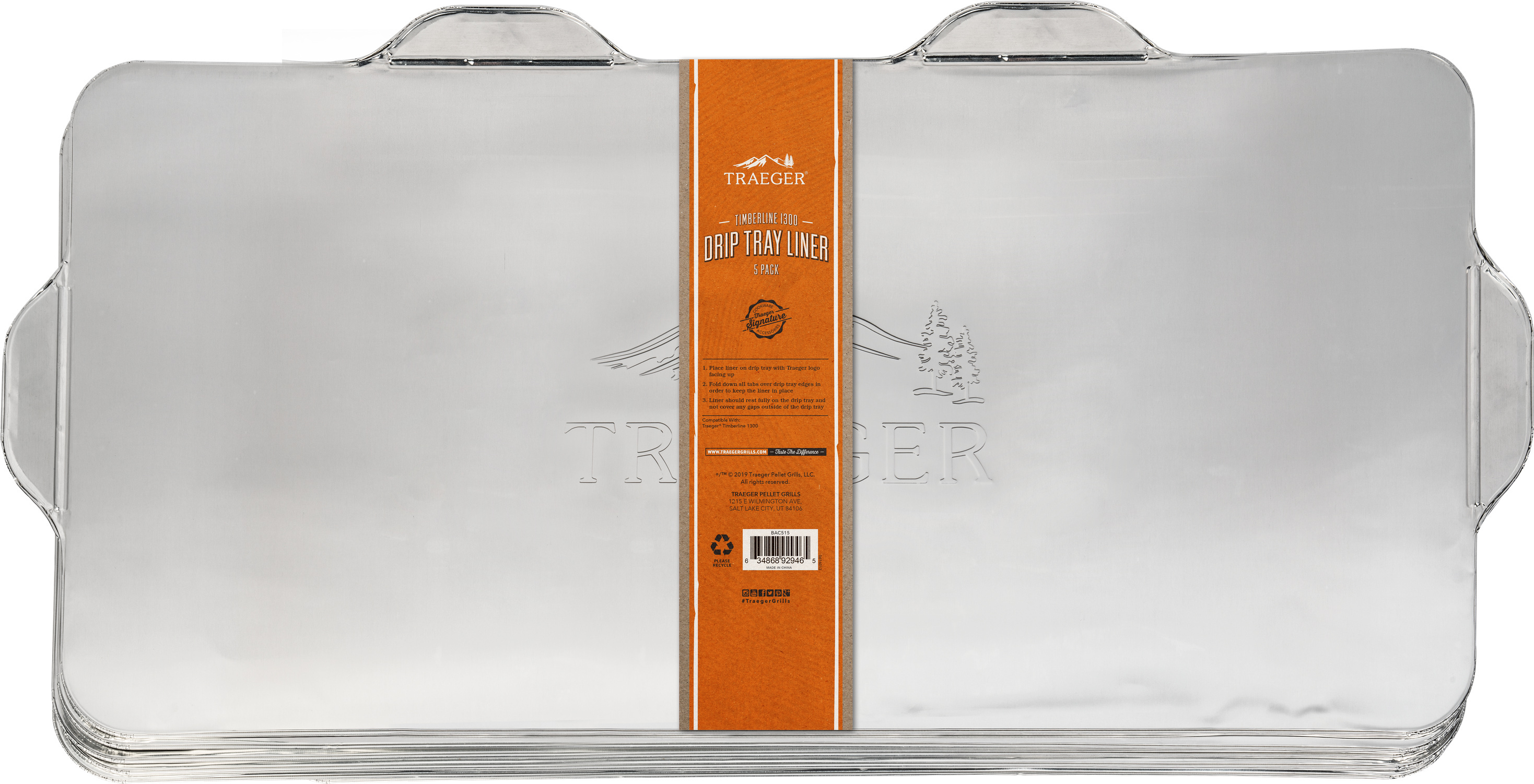 Traeger BAC567, Auskleidung der Tropfschale, Aluminium, Aluminium, Timberline 1300, Traeger, Rechteckig
