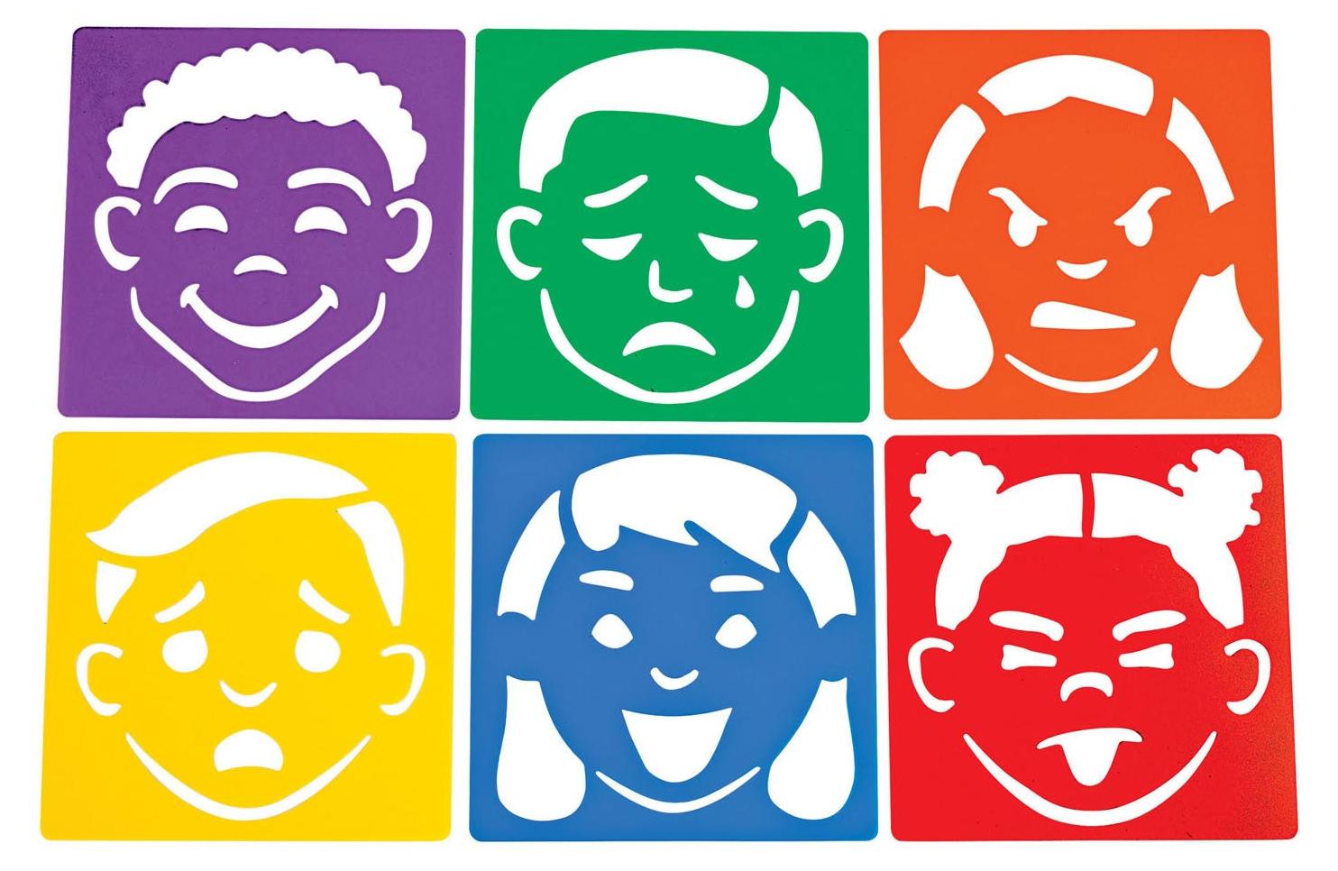 Colorations – Wiederverwendbare Emotionsschablonen – 6 Stück CHEMOSTE