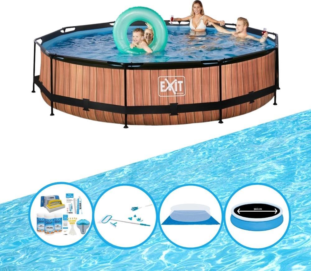 Bazén EXIT Timber Style - Rámový bazén ø360x76cm - + príslušenstvo