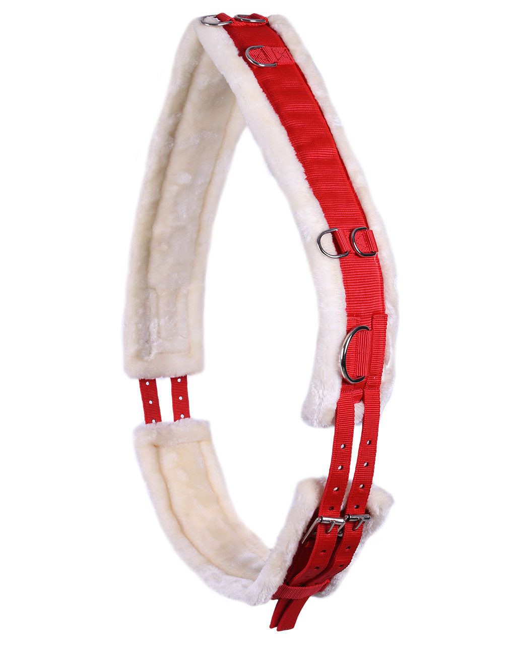 QHP Ontario Longiergurt, Größe:Pony, Farbe:rot QHP-3132-FRO-3