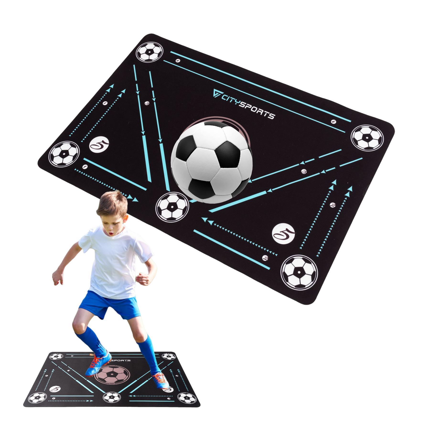 CITYSPORTS Fußball-Trainingsmatte 60 x 90 cm Fußball-Fußarbeitsmatte Verdickt, rutschfest, kratzfest, Fußballtraining, Ballkontrolltraining