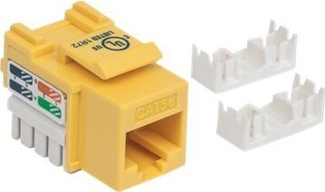 INTELLINET Cat5e Modularbuchse gelb UTP Keystone Jack benoetigt LSA-Auflegewerkzeug 210133