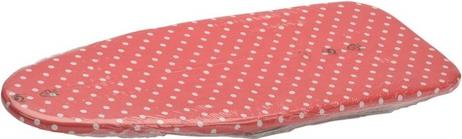 D&L Products Bügeltisch Ärmelbrett | Tischbügelbrett - 80 x 33 cm - Rot mit Weißen Kugeln