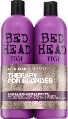 Tigi Bed Head Dumb Blonde Shampoo & Conditioner šampón a kondicionér pre blond vlasy 750 ml + 750 ml
