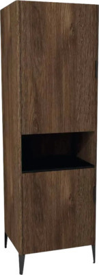 Hochschrank mit 2 Türen Devo Lotos 60x190x53 cm Anschlag links bronze expressive oak LF-SZS2D+OTLE60-F115