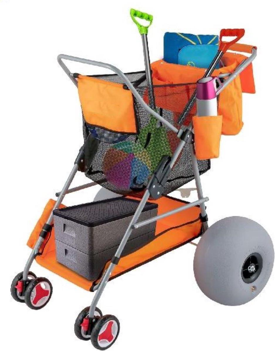 OEM Oranger Inflatable Strandtrolley mit Luftreifen und Pumpe 2026