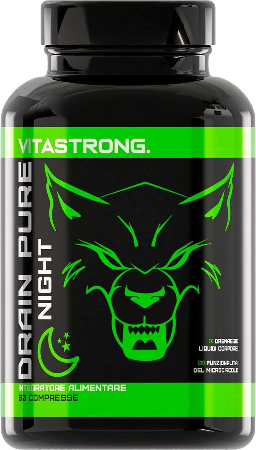 Vitastrong Drainpure Night – Veganes Diuretikum für Flüssigkeitsbalance – Unterstützt das Wohlbefinden während des Schlafs B0021-46716