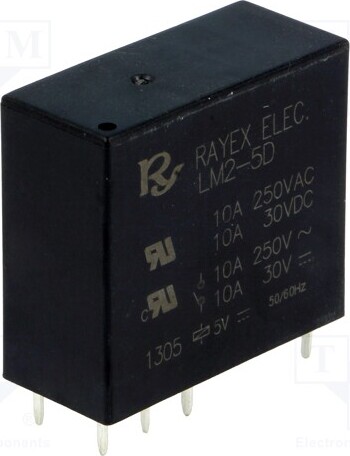 TNE 1x Relais: elektromagnetisch USpule : 5VDC 5A/250VAC Mini LM2-5D Elektromagnetis _1GH_LM2-5D