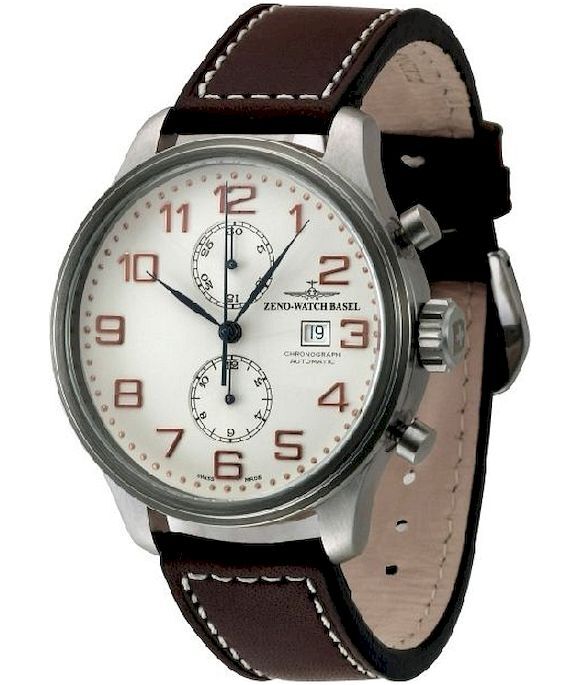 Zeno-Watch - Náramkové hodinky - Pánske - OS Retro Chrono Bicompax - 8557BVD-f2