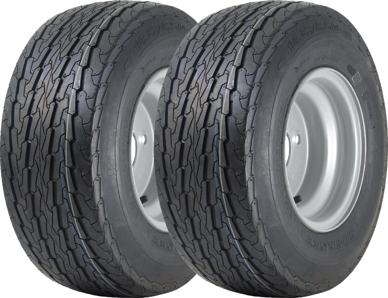 16.pneumatiky pre prívesy 5x6.50-8 Montáž kolies 100 mm PCD Cestné zákonné 355 kg (sada 2)
