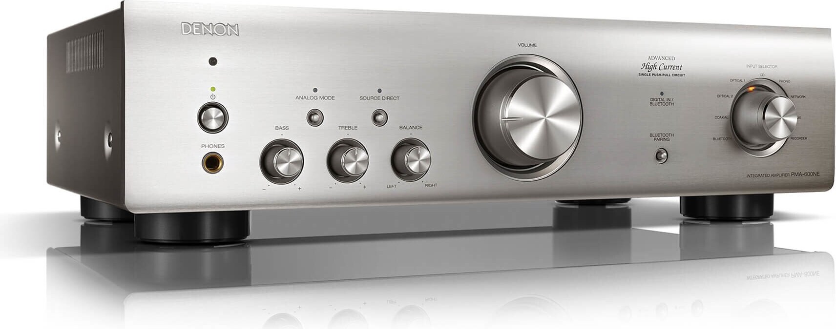 Denon PMA-600NE Vollverstrker mit 70W pro Kanal und Bluetooth silber Denon PMA-600NE premium silver