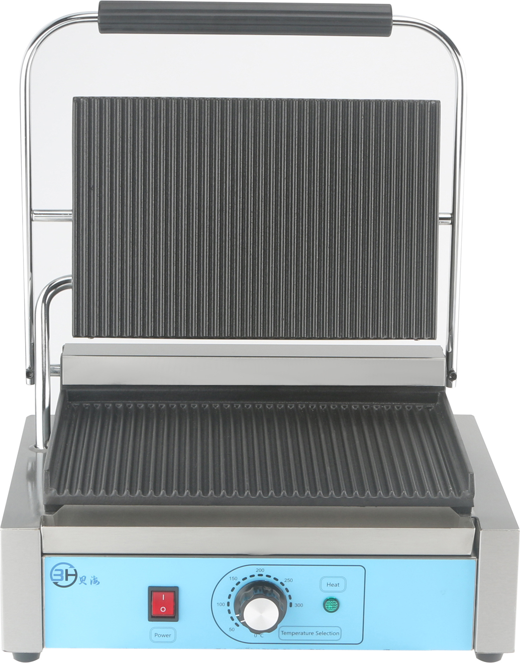 BH-8004 elektrický kontaktný gril, drážkovaný, single CUKUS catering
