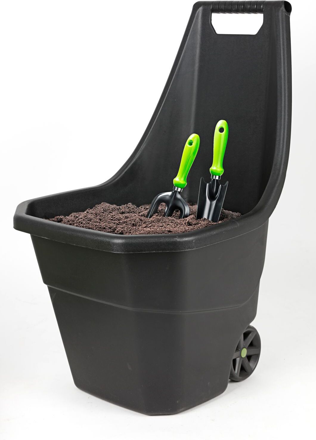 gartenkarre schwarz gartentrolley gartenwagen transportwagen schubkarre kbel