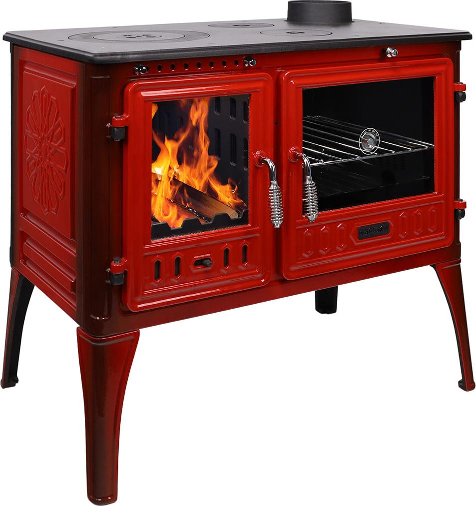 365® Küchenherd Cook Lite rot emailliert 8,5 kW Gusseisen A+