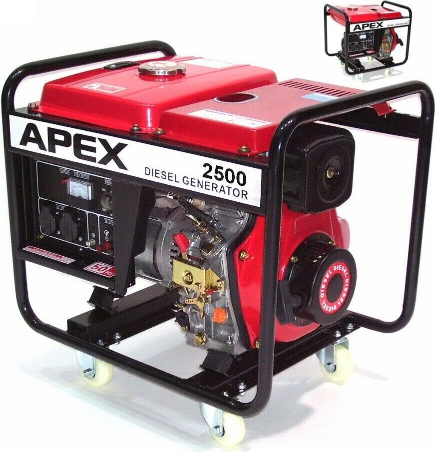 Apex Diesel Generator Stromerzeuger Notstromaggregat 2500 Stromaggregat 06283