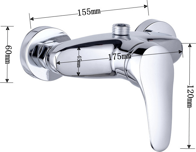 INF Kupfer-Duscharmatur mit nach oben gerichtetem Wasserfluss 312650