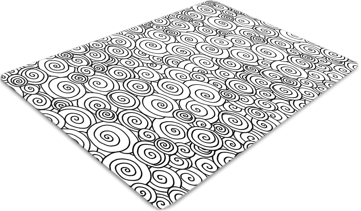 Podlahová ochranná podložka - Ochranná podložka pod stoličku - Podlahová podložka - 100x70 cm - Čierna a biela