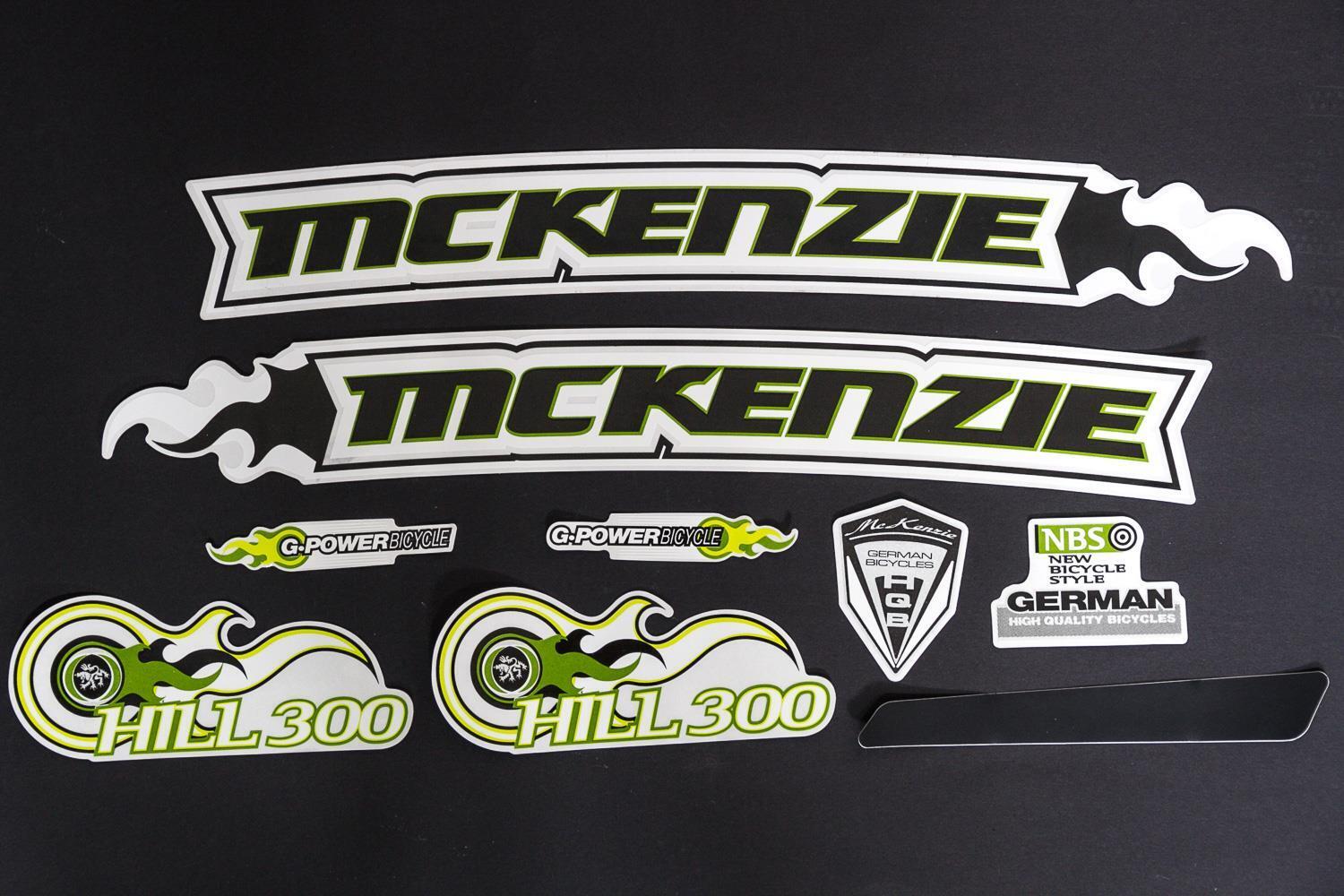 MIFA Fahrrad Rahmen Aufkleber Frame Sticker Set Decal MC Kenzie Hill Bike grün schwarz