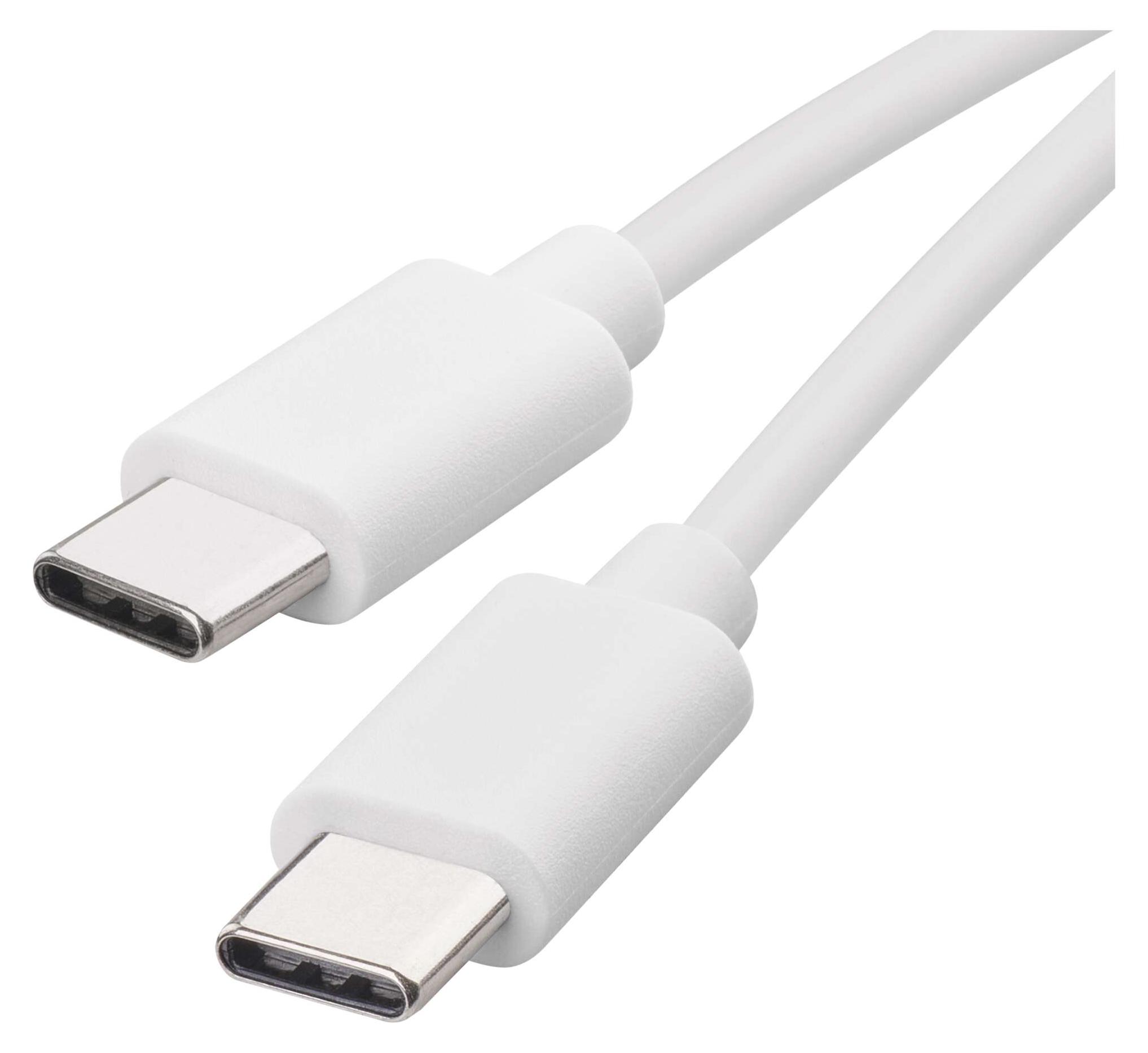 EMOS USB-C Ladekabel, Aufladen und Datenübertragung, 1 m Kabel 2.0 für Schnelladen und Datenübertragung, High Speed 480 Mbit/s, weiß, SM7027W