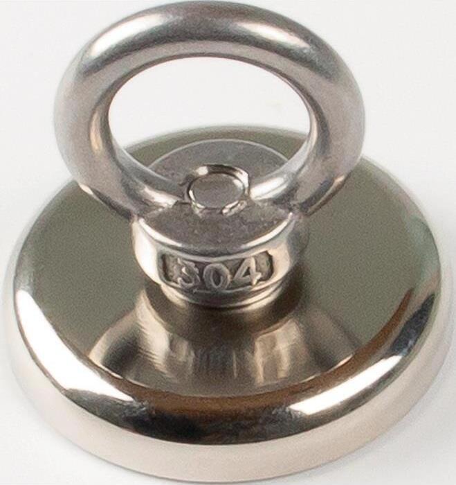 Eichner Neodymmagnet D.40mm verzinkt,m.Öse D.17mm 5St./Karton 9218-05183