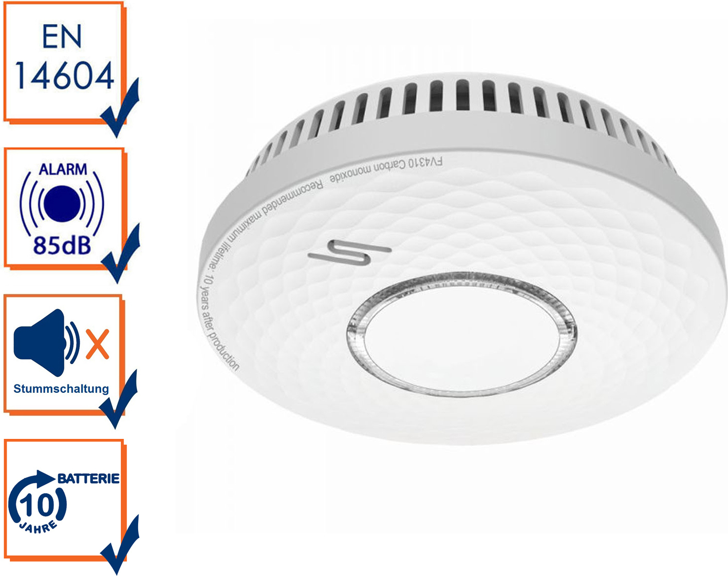 ELRO 2in1 Alarmmelder: Rauchmelder & Kohlenmonoxid CO Melder mit 10 Jahres Batterie FV431011