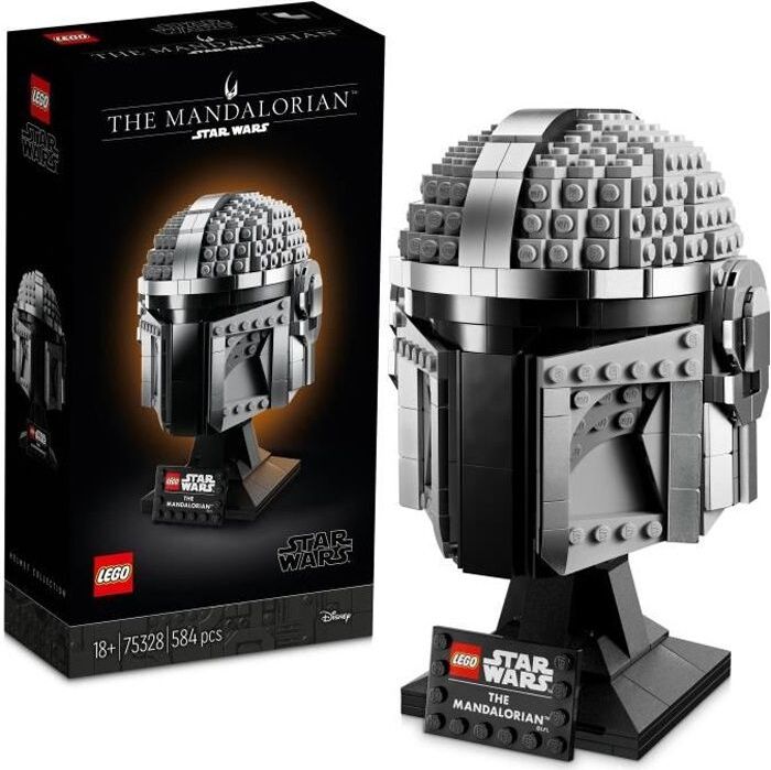 LEGO Star Wars Mandalorianska prilba, stavebnice pre zberateľov, dekorácia pre dospelých, model 75328