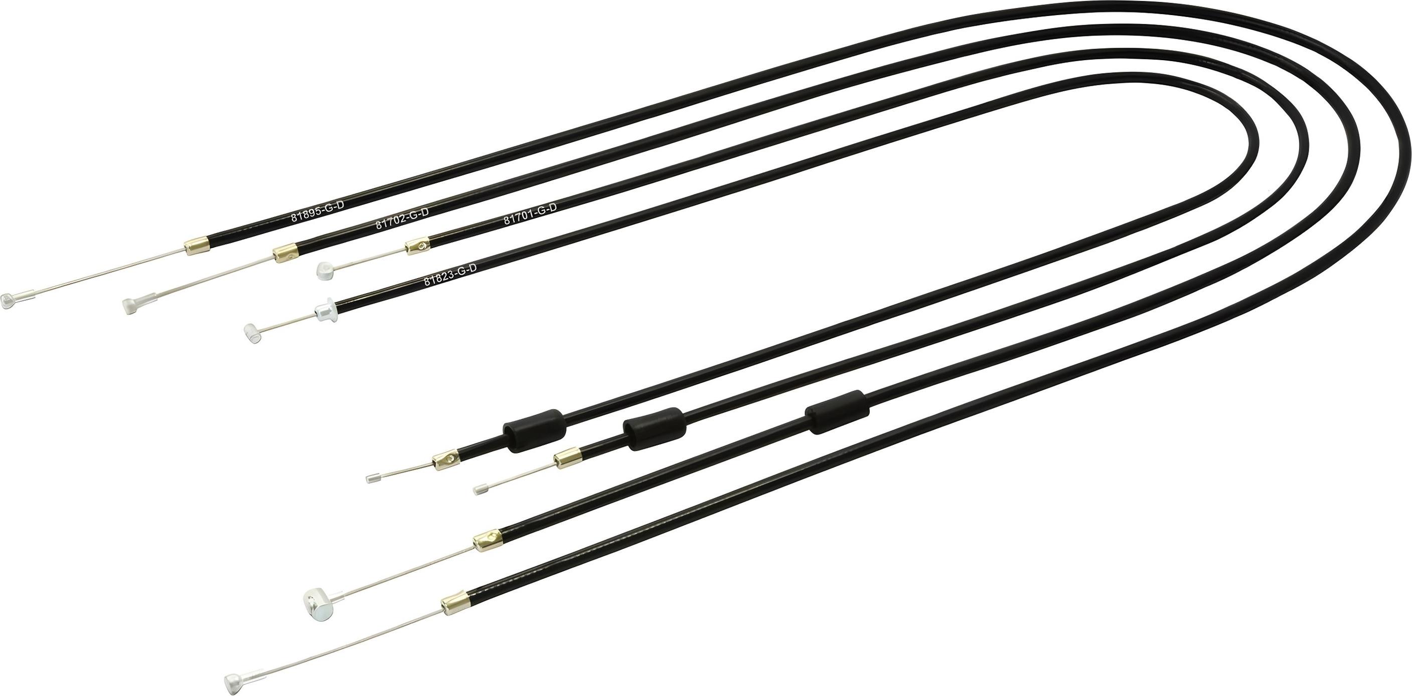 MZA Set - 4 x Bowdenzüge - schwarz - Enduro + 100mm-Überlänge 60644-G-D