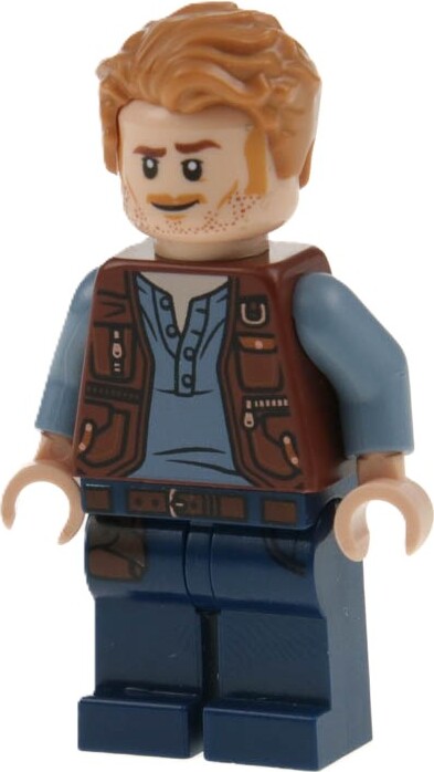 1x Lego Minifigur Jurassic World Owen Grady Doppelgesicht 76940 75930 jw023