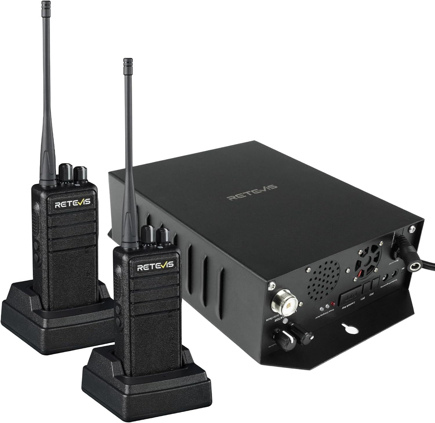 Retevis RT80 DMR Walkie Talkie 5W TDMA FM Radio DTMF VOX Scan LCD Omgekeerde 180 Digitale Radioapparaat Compatibel Met Mototrbo Tieriii 1 Stuk Zwart