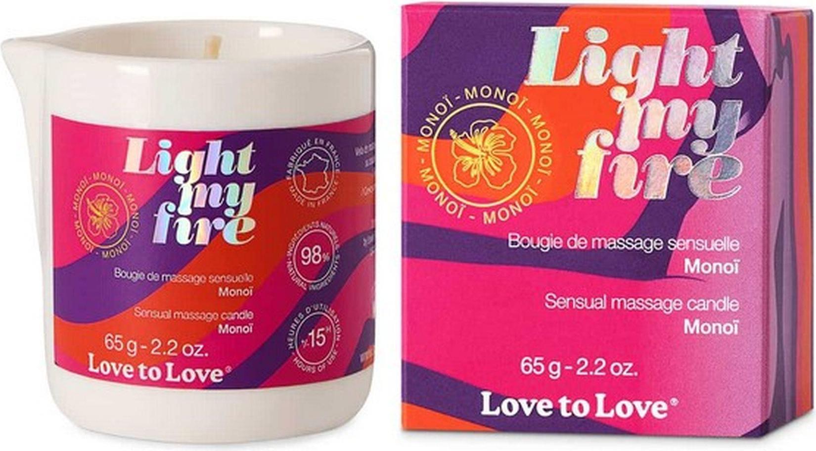 Love To Love Light My Fire - Massagekerze - Monoi 65G / 2.2Oz.