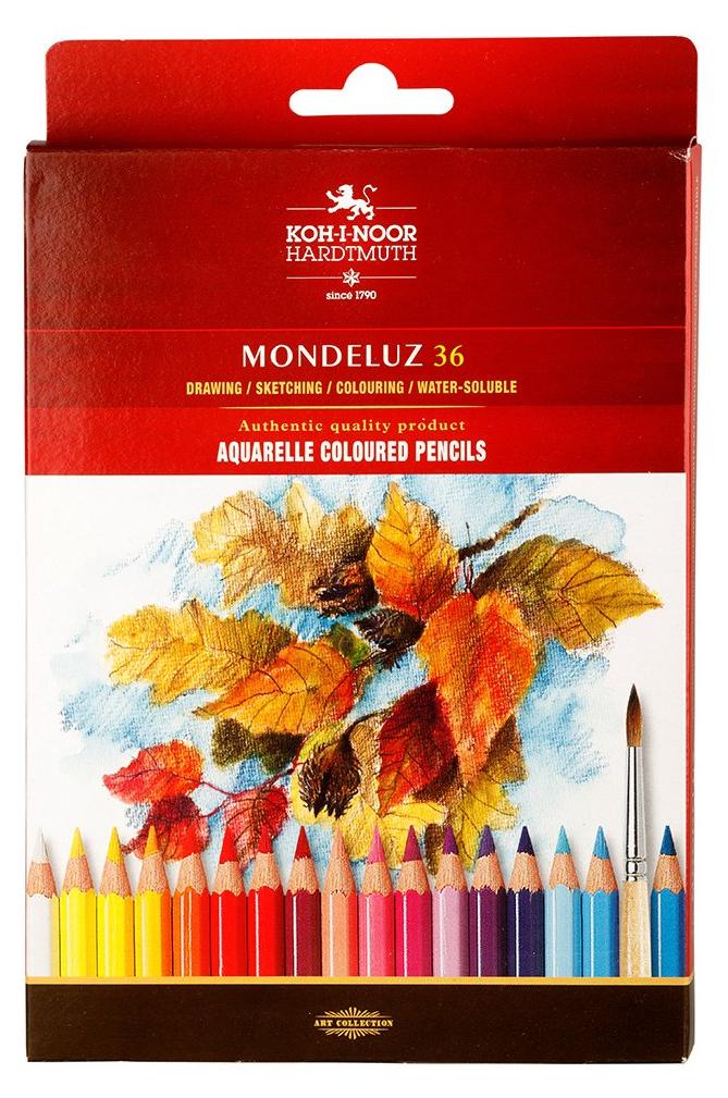 KOH-I-NOOR Progresso – 48 Crayons Aquarellables Sans Bois – Boîte Cadeau – Qualité Pro