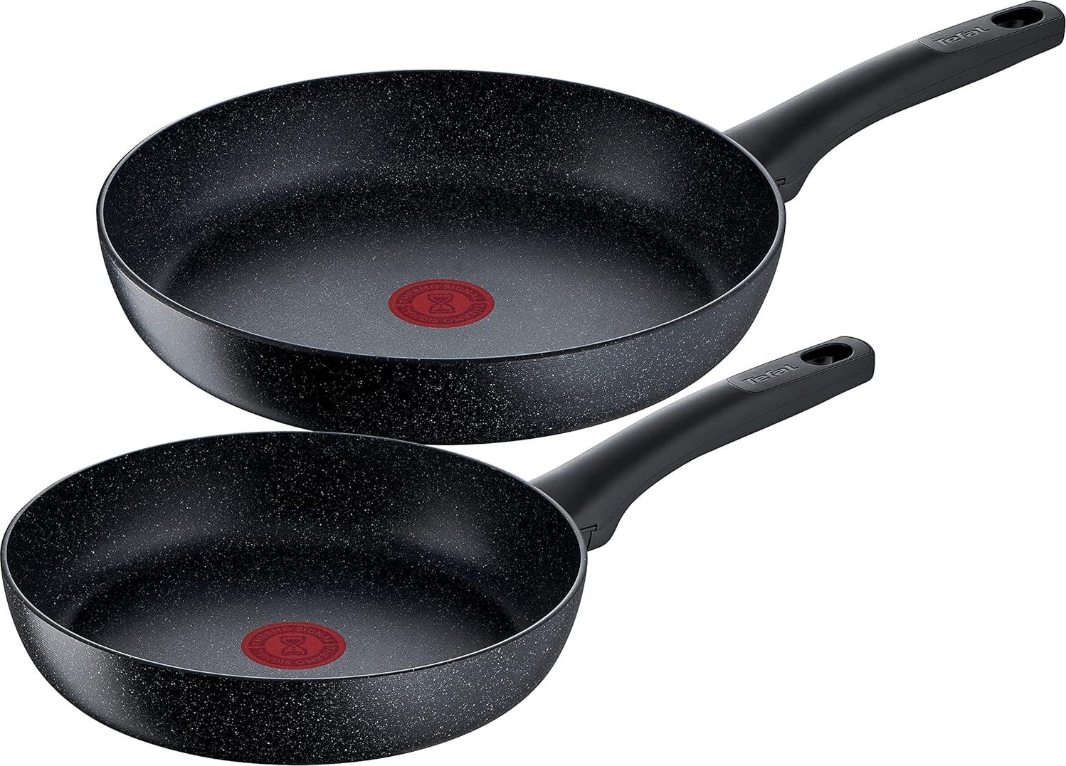OEM Zwei-Teller-Kochset mit Antihaftbeschichtung und Thermosignalanzeige - 24/28 cm geeignet für Induktionsherde 2026