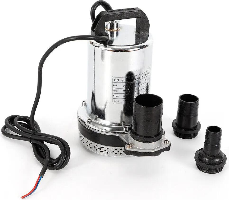 Ponorné čerpadlo na odpadovú/splaškovú vodu, 12V 160W 6000 l/h, na odvodnenie, septik a žumpu, robustná konštrukcia