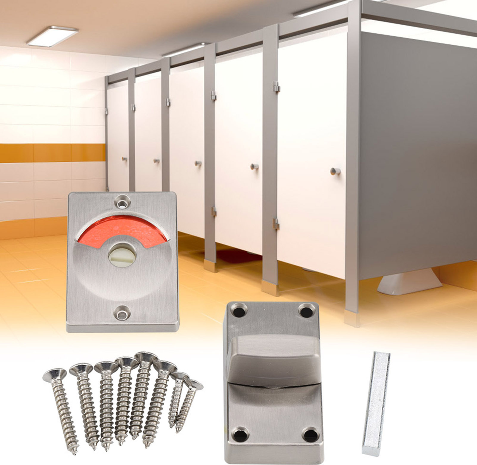 Cocosity Indikator-Türschloss,Toiletten-Tür-Indikator-Riegel,Toiletten-Tür-Indikator-Schloss,Privat-Tür-Indikator-Schloss,Leerlauf-Türschloss