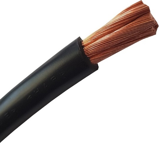EBROM Batteriekabel 50mm² Rot/schwarz – Flexibel Bis 168A, Mit M8/M10 Kabelschuhen (Längen: 30cm-5m)
