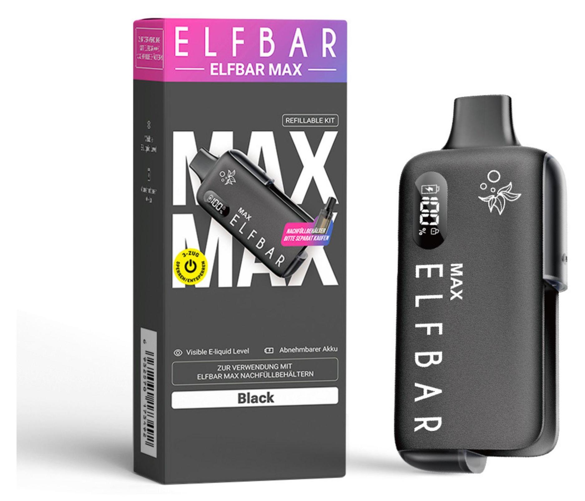elfbar max nachfüllpods Akku Pod Kit 650 mAh – USB-C, OLED-Display elfbar nachfüll pods ELFLIQ 30ml Premium Salt Style_Prefilled Kit Geschmack::Dragon Fruit Blackberry