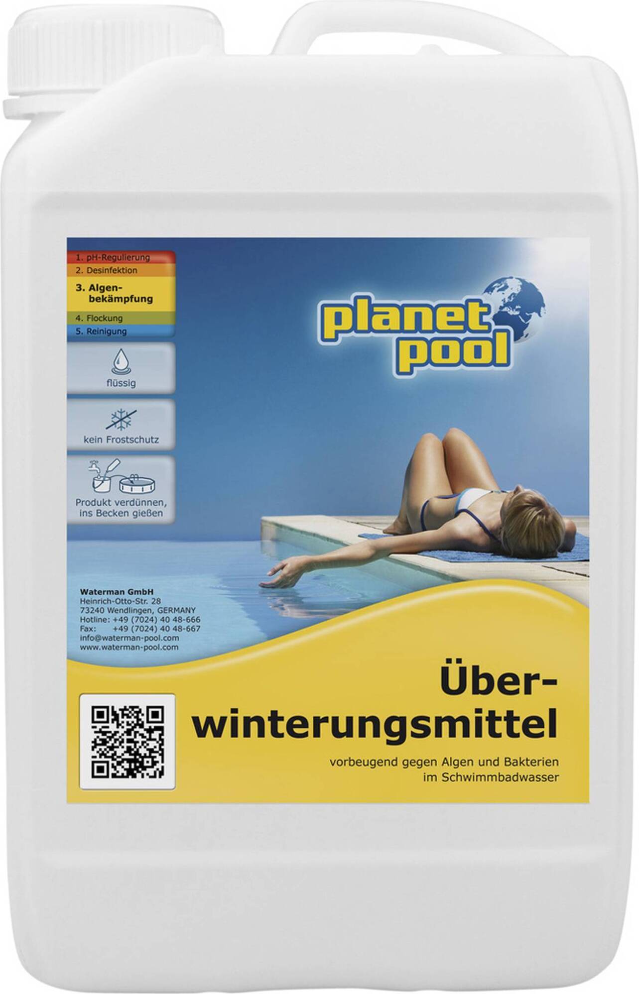 Well2wellness Invernizzante Per Piscina 3L – Antialghe Concentrato Per Conservazione Invernale, Senza Fosfati