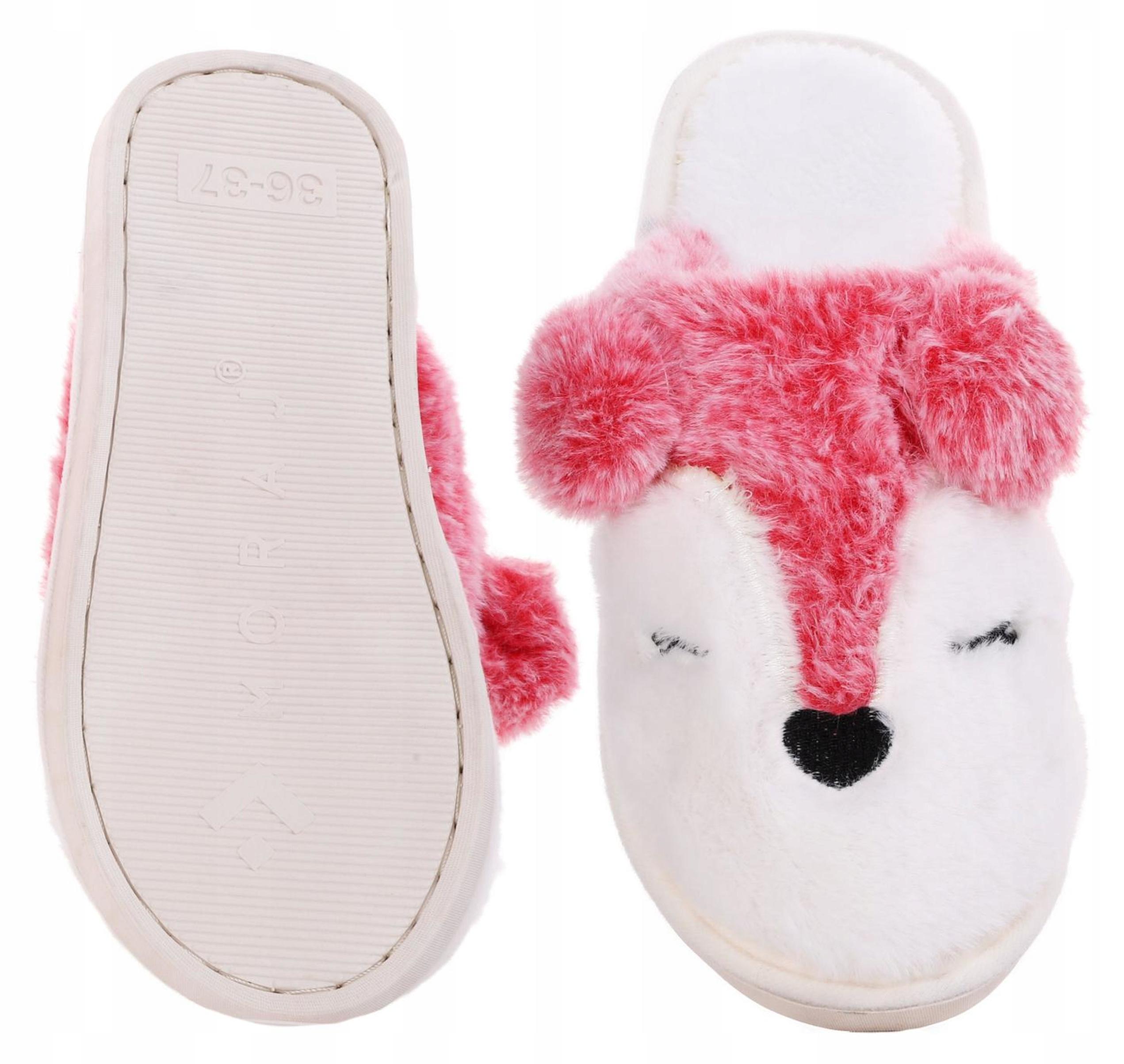 Moraj Hausschuhe Damen Rot - Hausschuhe mit Tiermotiv 40-41 - bequeme Hausschuhe - warme Hausschuhe - Hausschuhe