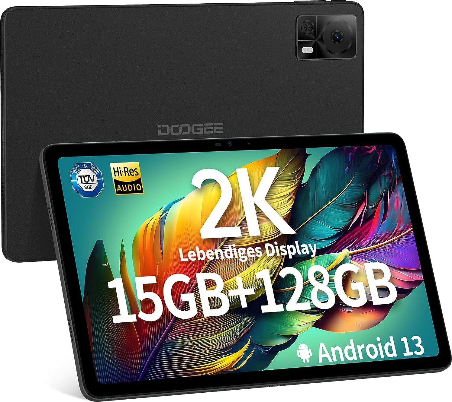 DOOGEE T20S Android 13 Tablet 10,4" 15GB(8+7)RAM+128GB ROM(1TB TF), 4G LTE/5GWifi/2k 2000x1200 FHD 7500mAh GPS/BT5.0/OTG, čierny