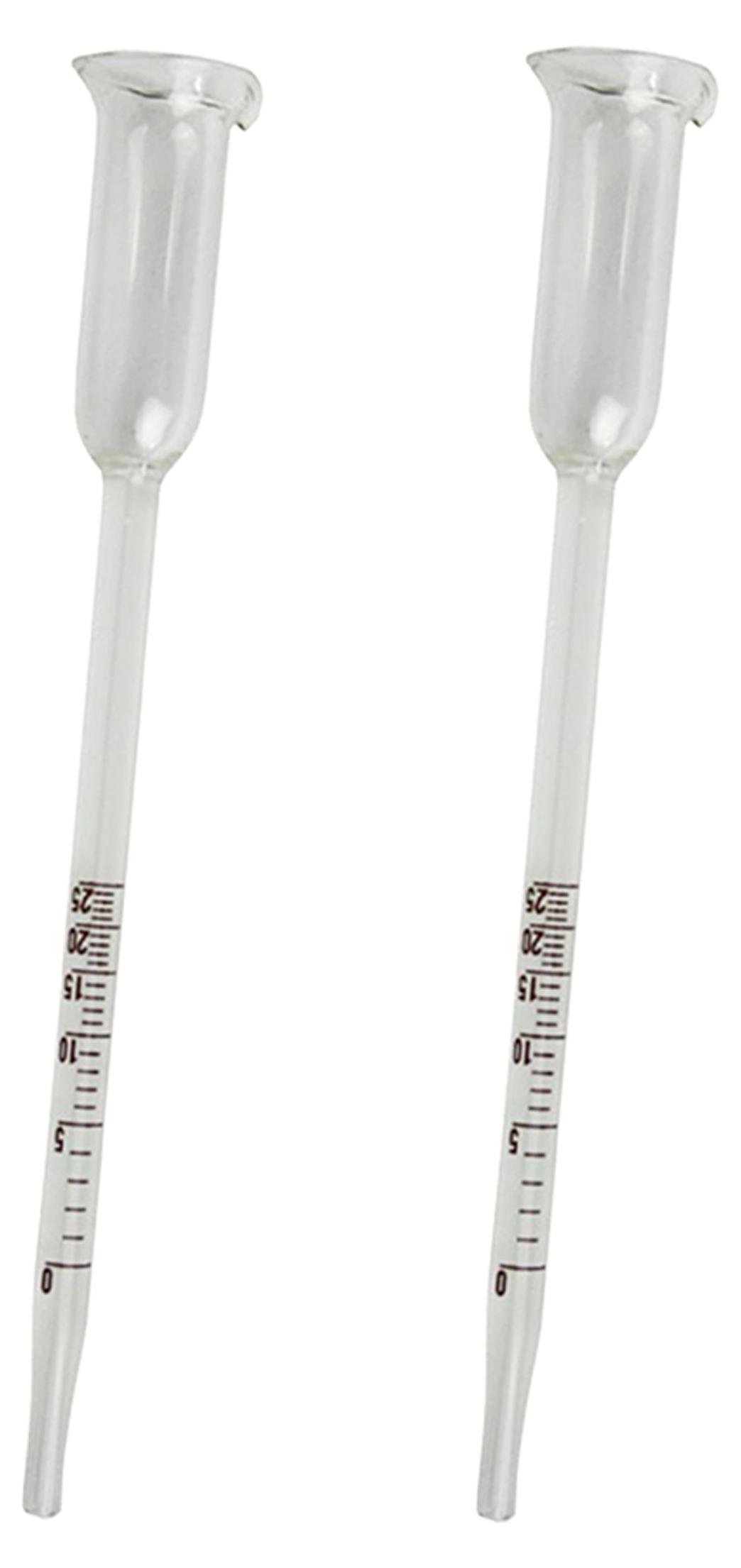 Lantelme 2 Stück Glas Vinometer Set 0 bis 25 Vol% Alkoholmeter Wein Alkohol Alkoholgehalt Bier Wein für Hobby Winzer Herstellung eigener Getränke 9747