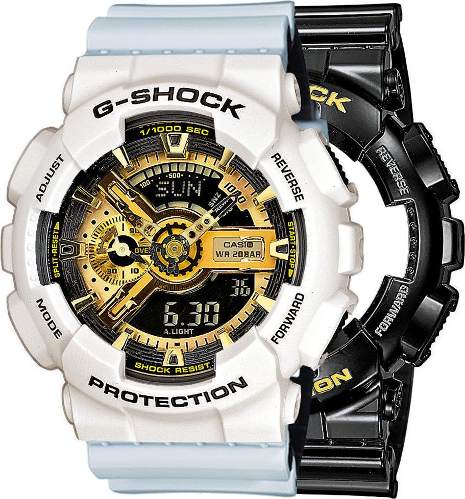 Hodinky Casio G-Shock SET GA-110GB-1AER + BEZEL 10395292 + BAND 10527469 20BAR