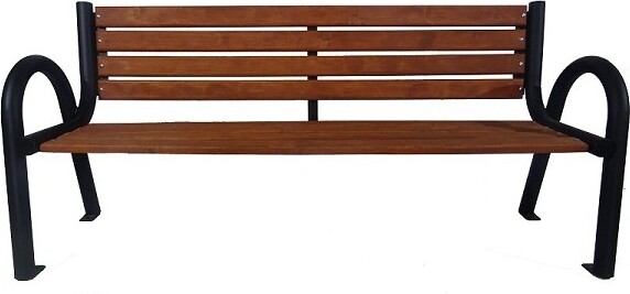 Sonstige Gartenbank Parkbank Gartenmöbel Holzbank 194x90cm Metall Holz Garten Bank Sitzbank Möbel