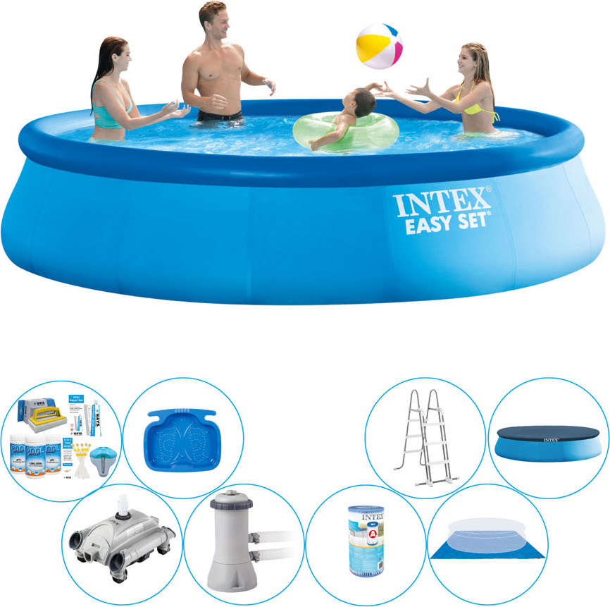 Balenie bazéna všetko v 1 - Intex Easy Set Round 457x107 cm