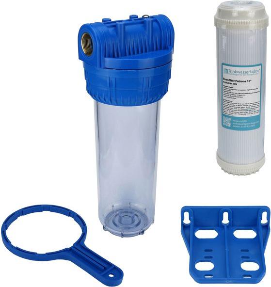 Trinkwasserladen Brunnen Wasser Filter 10' Gehäuse mit 3/4' IG, Garten, Pool, mit Eisenfilter GH_34_FE