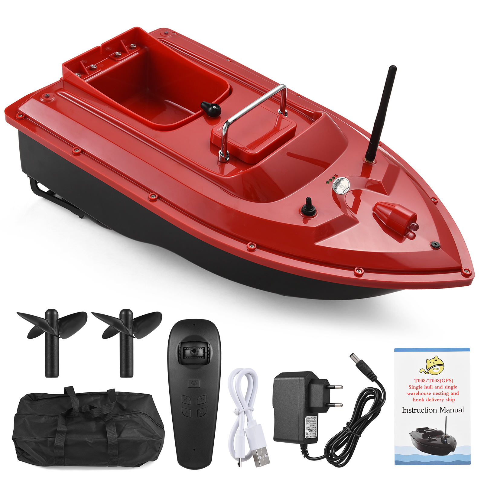 Lixada 500M Fernbedienung Köderboot ABS Angelköderboot Fernbedienung Köderboot mit GPS Angelköderboot Angelköderboot 5200mAh