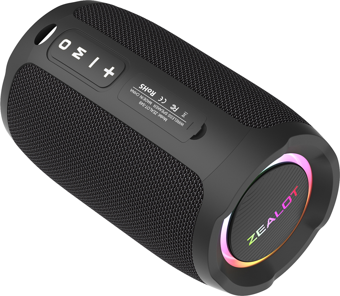 ZEALOT S49 Prenosný bezdrôtový reproduktor s technológiou BT 5.2, 40 W, vodotesný reproduktor IP67, HiFi zvuk, karta AUX-TF, hands-free volanie, dlhý čas prehrávania, kompaktný a ideálny na párty