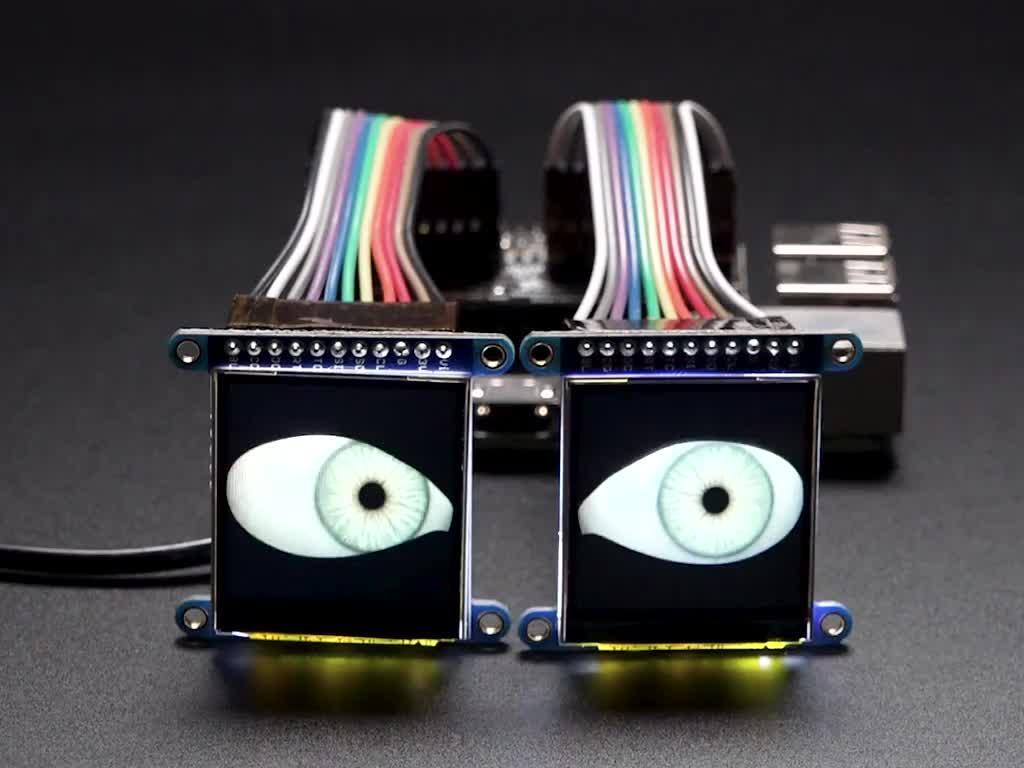 Adafruit Animierte Augen Bonnet für Raspberry Pi, Kit 3813