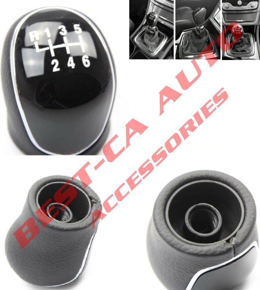 Ford Schaltknauf 6-Gang - PU Leder Knauf Für Focus, Fiesta, Kuga Und Mehr